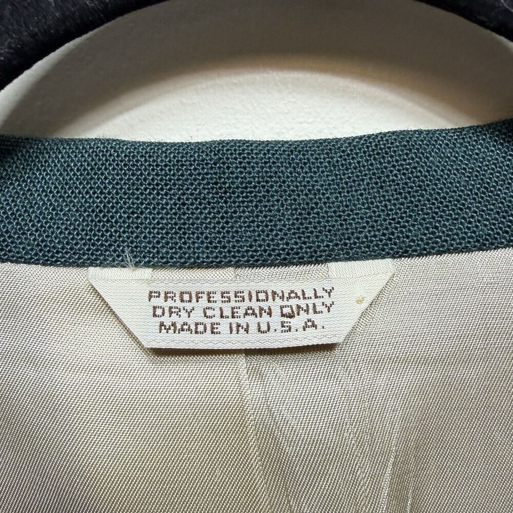 Masters Green Wool Blend Blazer Mens 42L Gold Buttons Classic Lined Jacket Vtg - Picture 5 of 8